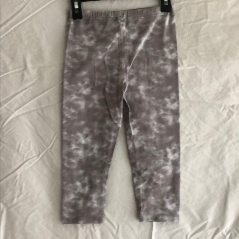 Girls cropped tie dye cotton leggings